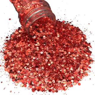 Lux Label & Co. RUSTIC RED PREMIUM CHUNKY GLITTER - 50G - INSTOCK