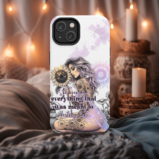 Lux Label & Co. Uv DTF Print Wraps SHE OVERCAME EVERYTHING THAT WAS MEANT TO DESTROY HER #2- PHONE CASE SUBLIMATION PRINT