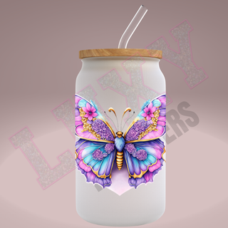 Lux Label & Co. Uv DTF Print Wraps WATERCOLOUR BUTTERFLY - INSTOCK Single Decal UV DTF