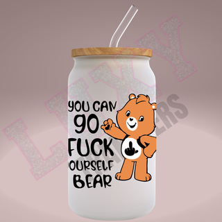 Lux Label & Co. Uv DTF Print Wraps YOU CAN GO FUCK YOURSELF BEARV - INSTOCK Single Decal UV DTF
